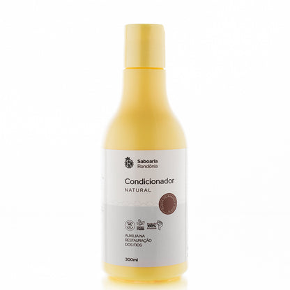 Condicionador natural com bioativos amazônicos de buriti, manteiga de murumuru, babaçu e manteiga de cupuaçu.
