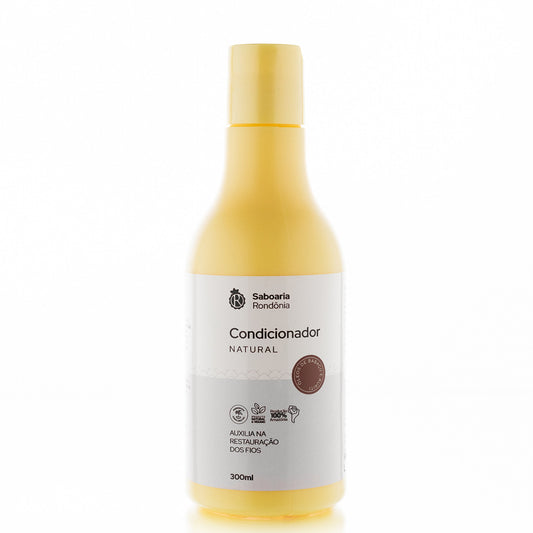 Condicionador natural com bioativos amazônicos de buriti, manteiga de murumuru, babaçu e manteiga de cupuaçu.
