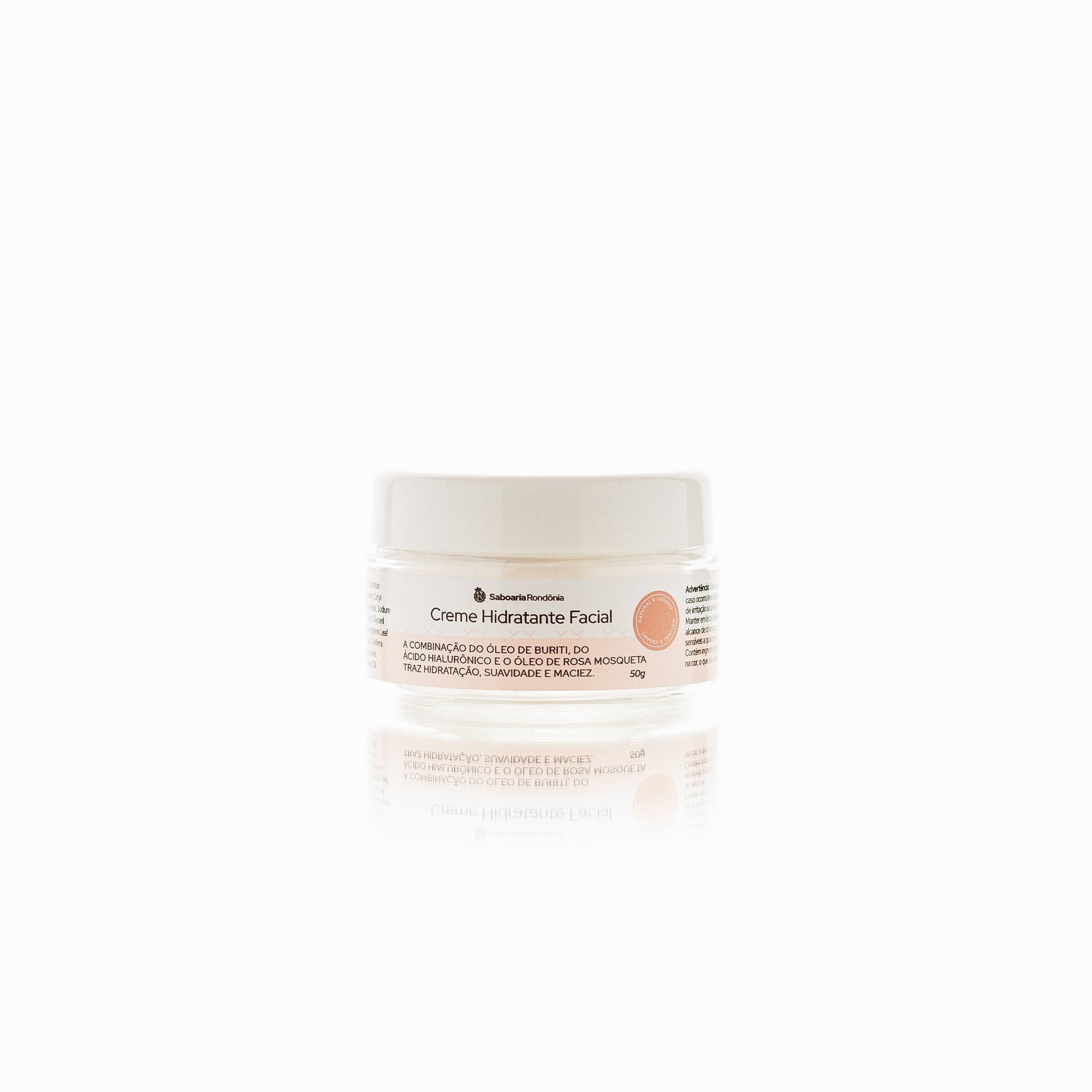pote Creme facial com bioativos amazônicos de buriti,