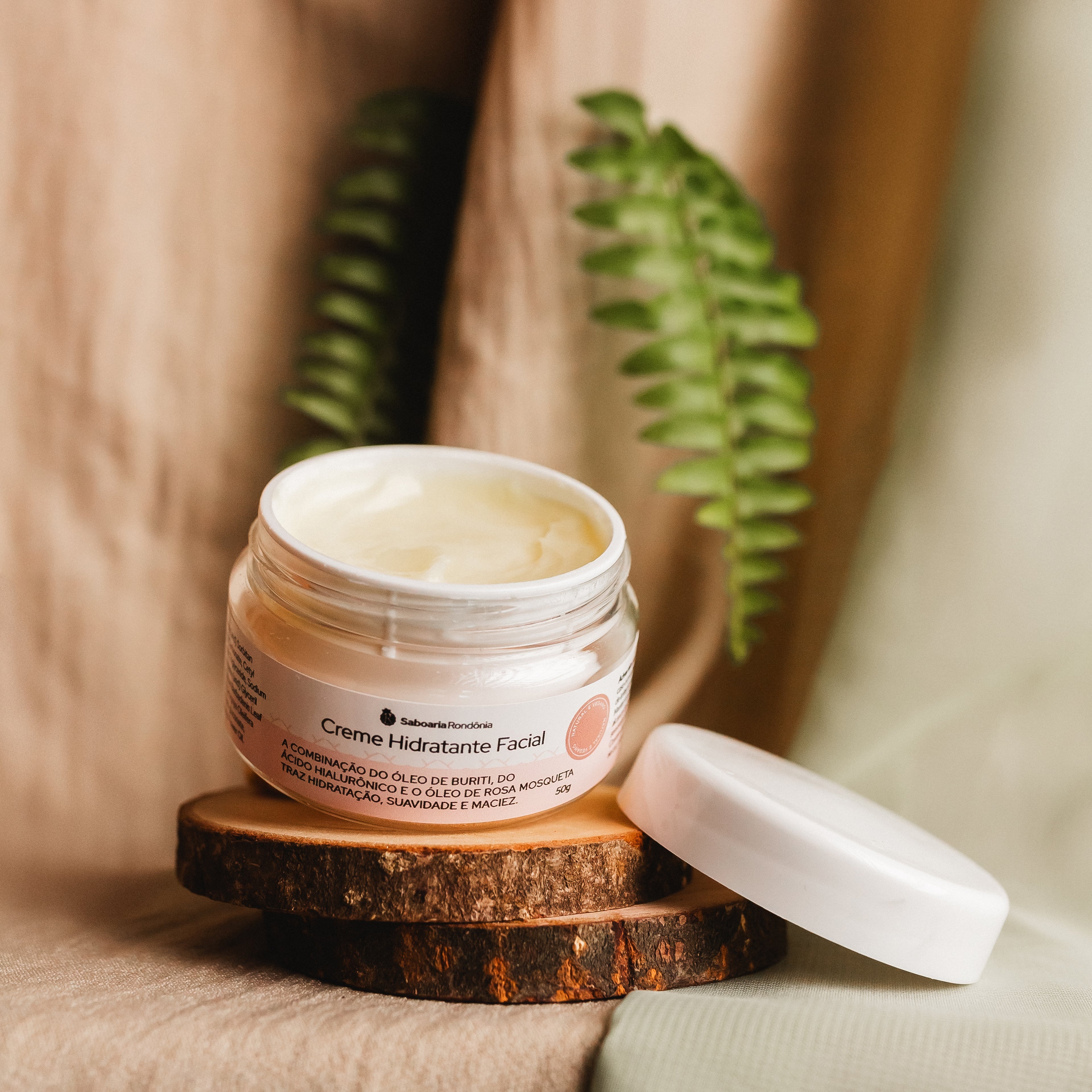 Creme Hidratante Facial com Buriti, Rosa Mosqueta e Ácido Hialurônico 50g