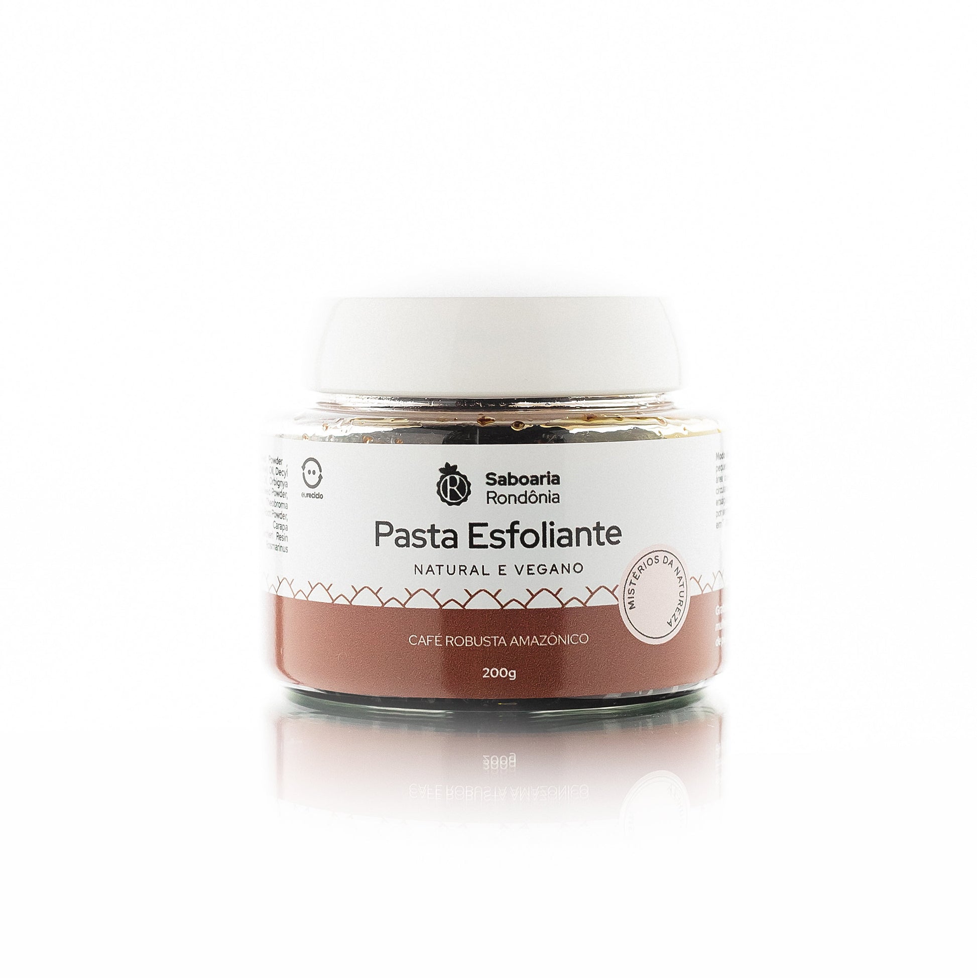 pote Esfoliante corporal com partículas naturais de café robusta 