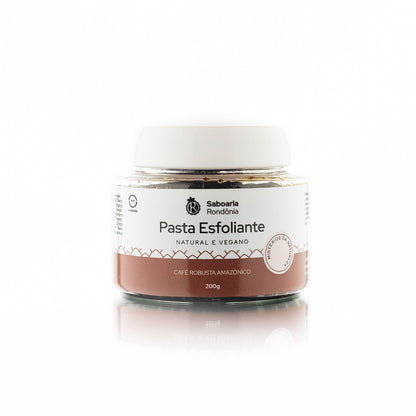 pote Esfoliante corporal com partículas naturais de café robusta 