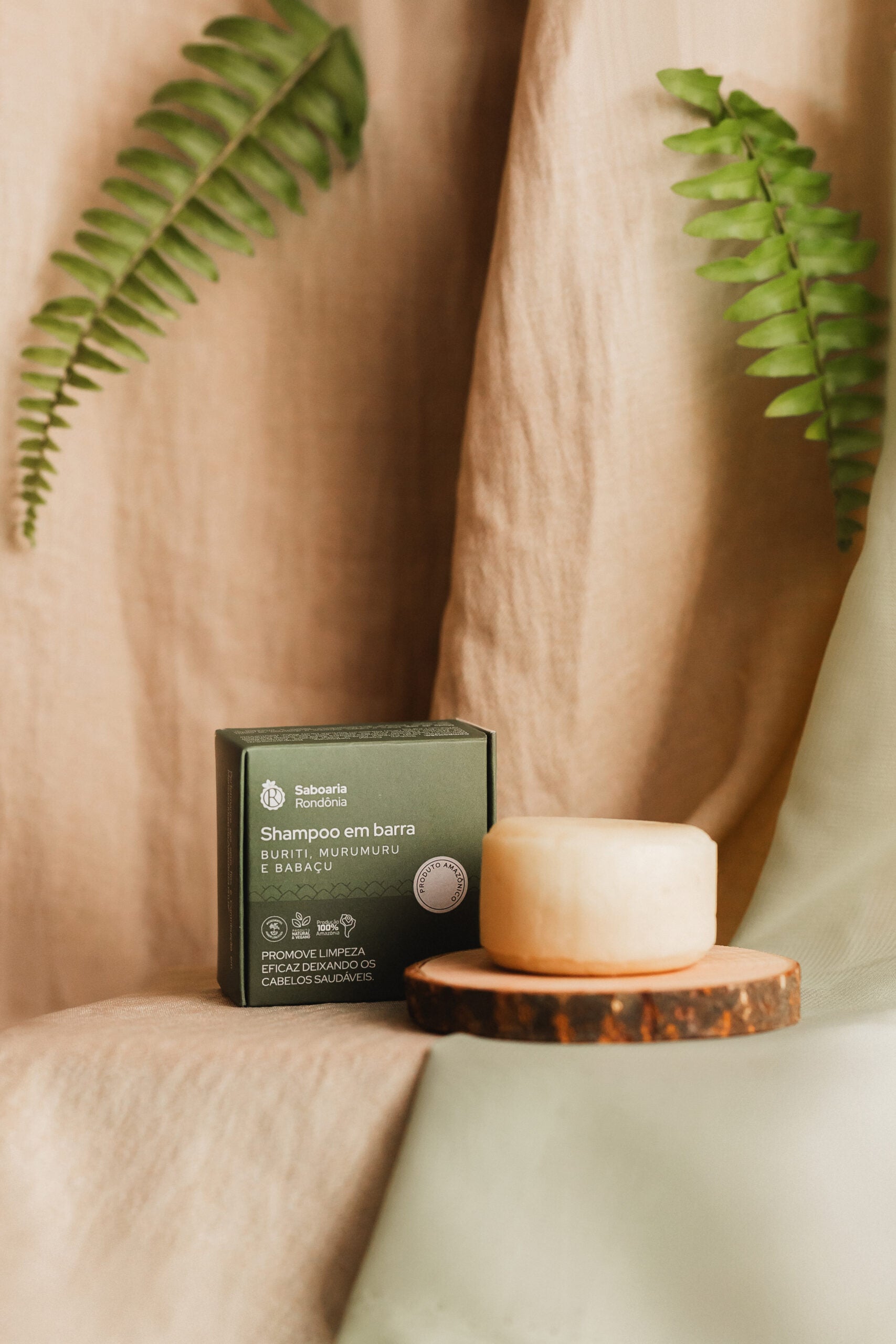 Shampoo Sólido de Buriti, Murumuru & Babaçu – Linha Bioma Amazônia – Natural e Vegano