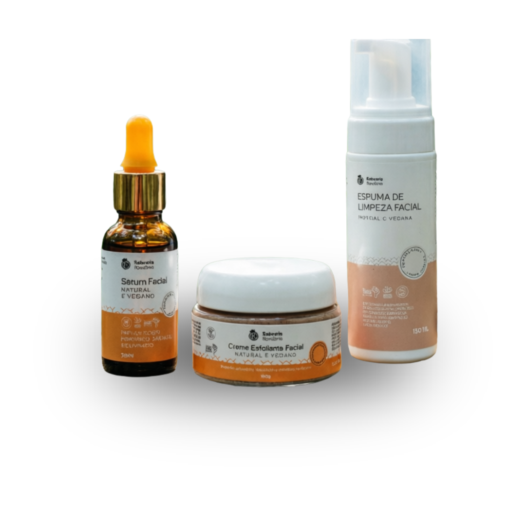 kit serum esfoliante e espuma facial
