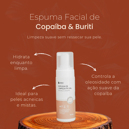 kit serum esfoliante e espuma facial
