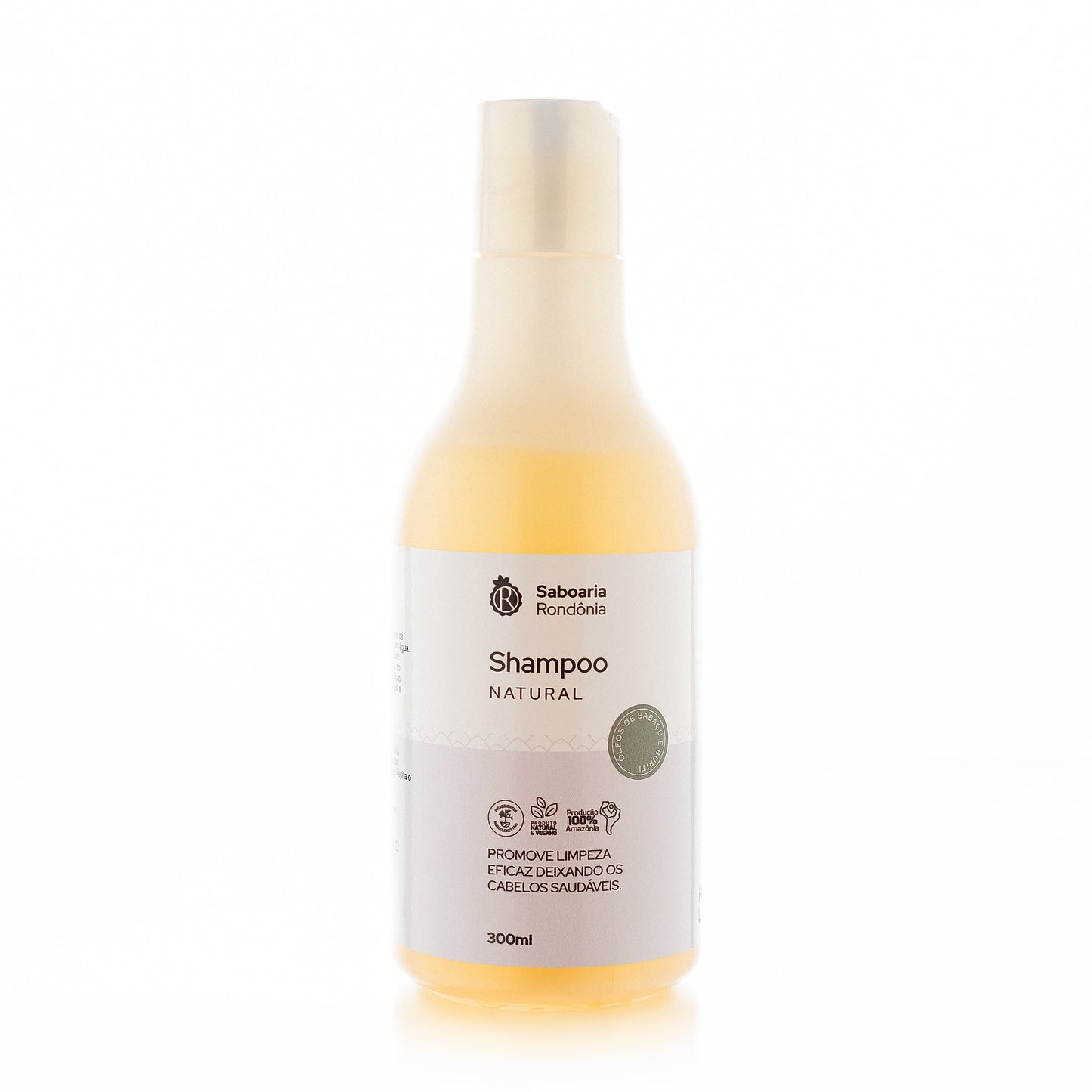 pote de Shampoo natural com bioativos amazônicos de buriti e babaçu,