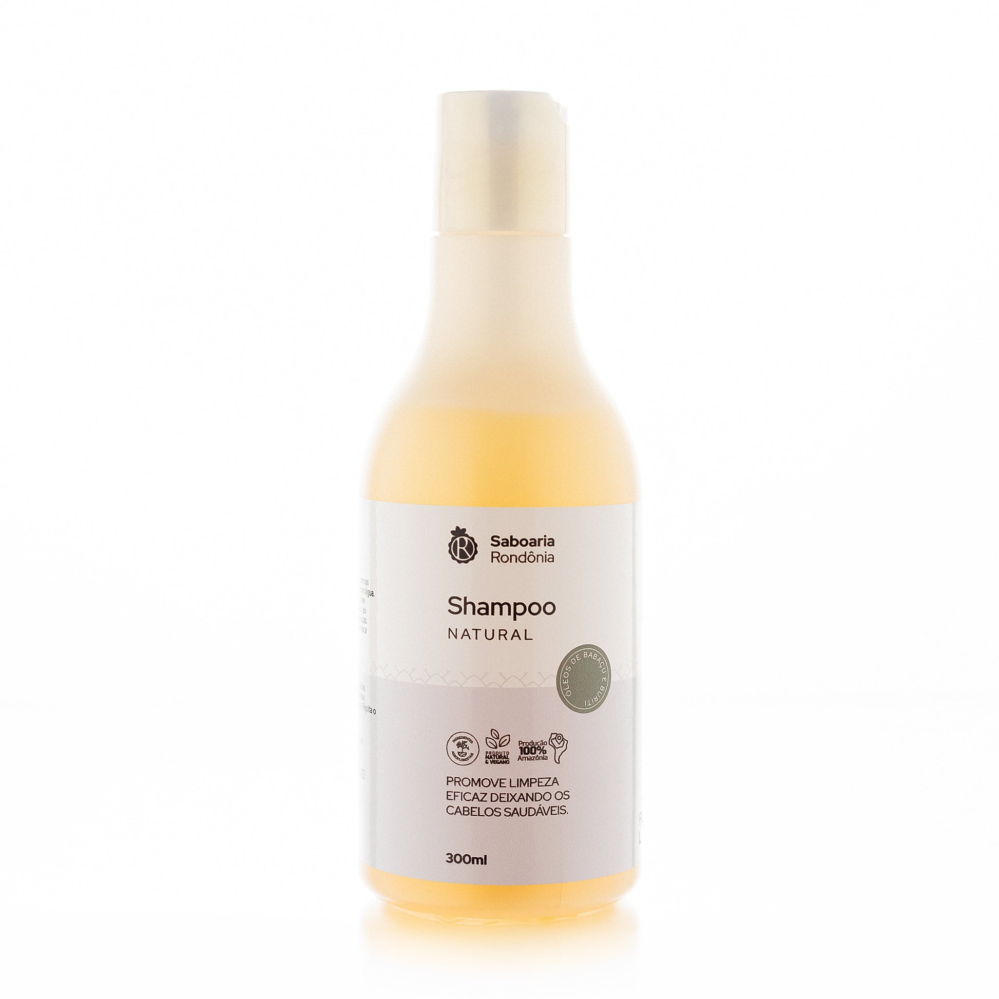 pote de Shampoo natural com bioativos amazônicos de buriti e babaçu,